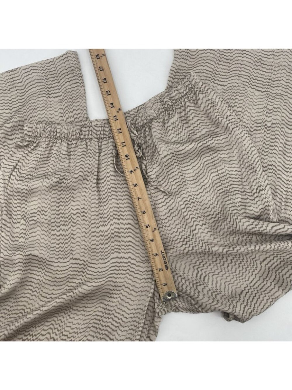 Haven Well Within Size Small Marled Pajama Set Beige Brown Satin Lounge Viscose - Picture 9 of 16